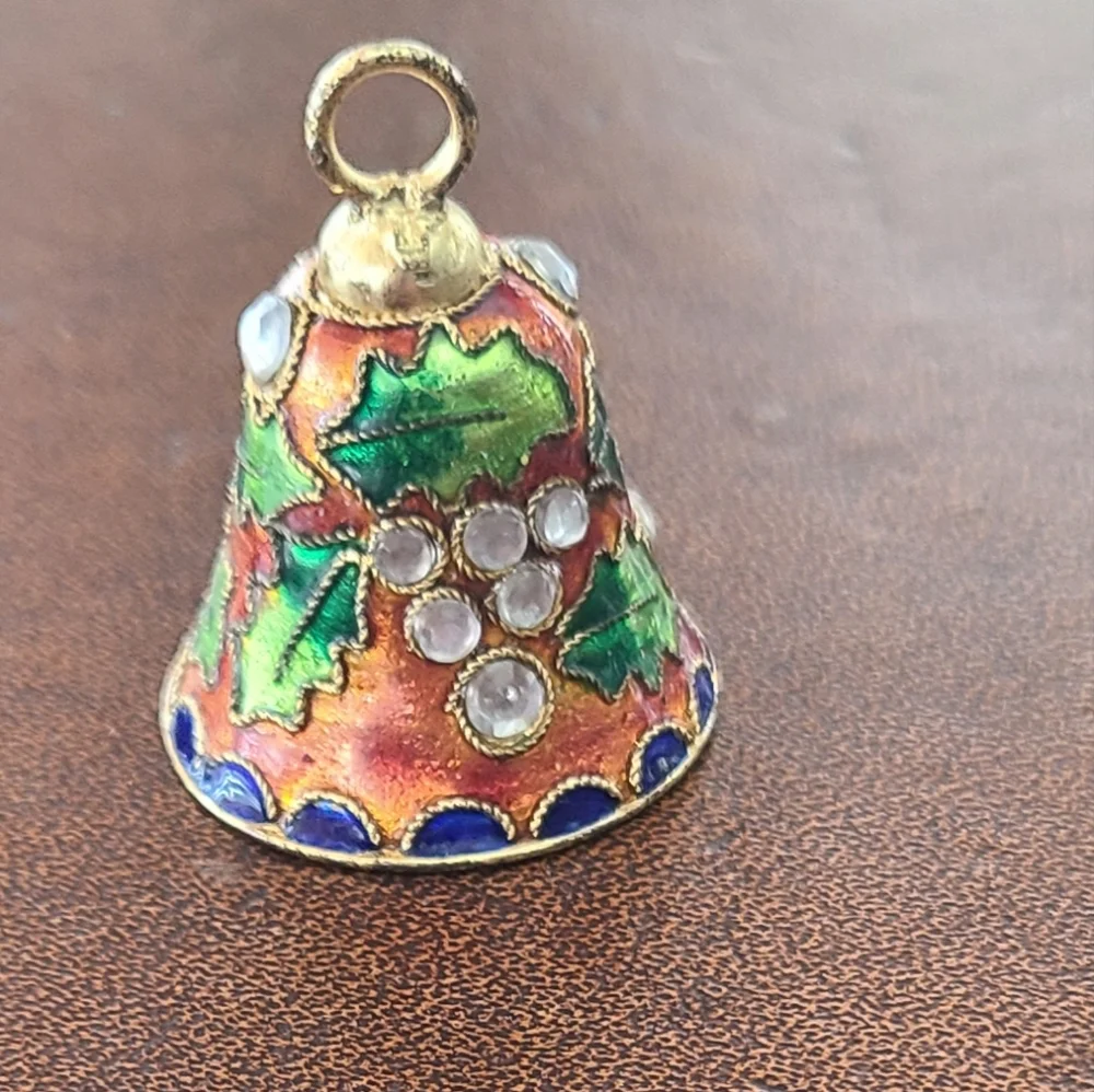 Cloisonne bell ornament 1.5